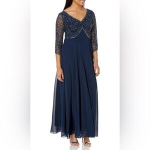 J Kara Navy Blue Maxi Dress